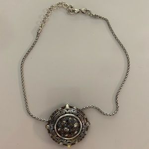 Multicolored stone locket Necklace